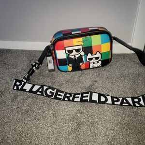 Karl Lagerfeld Rainbow Checkered Maybelle Crossbody Bag